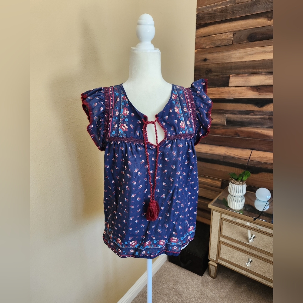 J. Crew Peasant style blouse size M